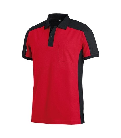 FHB Polo-Shirt KONRAD 91490 3320-rot-schwarz