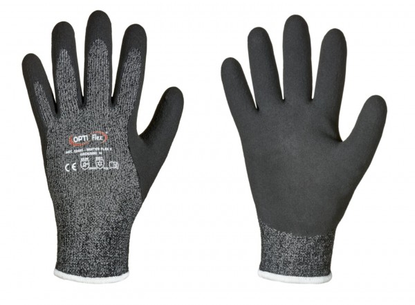 Winter Flex 5 Opti Flex® Handschuhe Schnittschutzfaser/Latex, schwarz, CAT 2, 02485