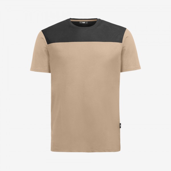 FHB KNUT T-Shirt Herren, beige-schwarz, 822200-1320