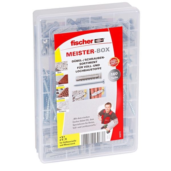 Fischer Meister-Box Dübel SX + Schrauben (160), 513777