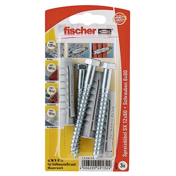 Fischer Dübel SX 12x60 S K (3), 049132