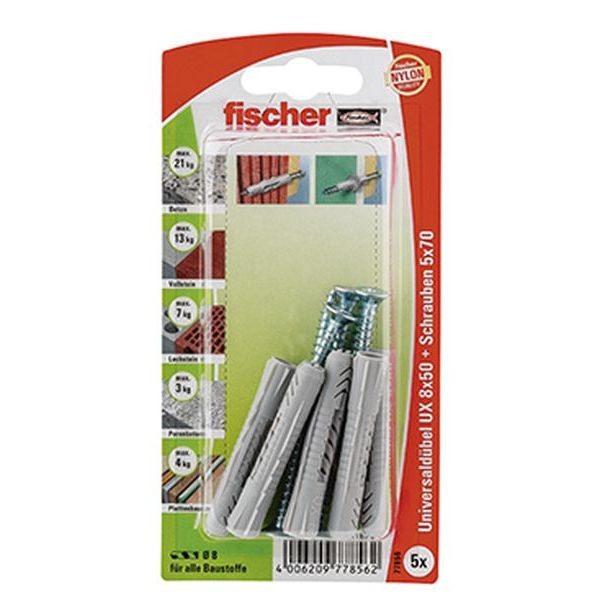 Fischer Universaldübel UX 8x50 S K (5), 077856