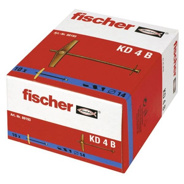Fischer Kippdübel KD 4 B, 10 Stück, 080193
