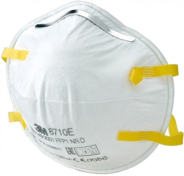 3M Atemschutzmaske FFP1 NR D 8710 E, Weiß, 20 Stück