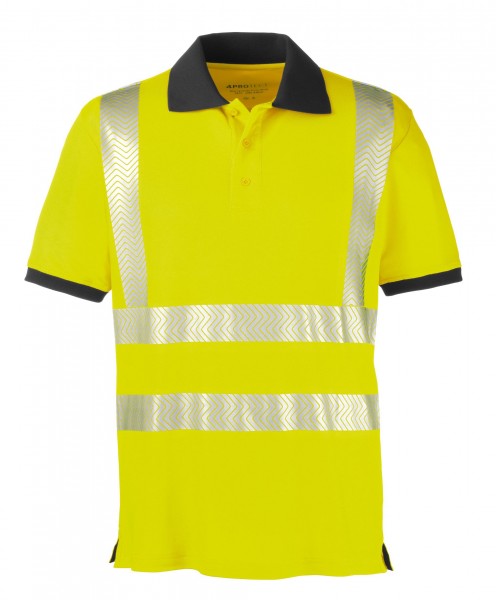 4PROTECT® Warnschutz-Poloshirt ORLANDO leuchtgelb/grau, 3434