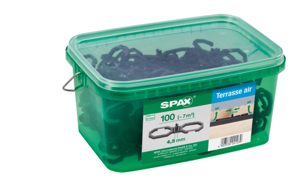 SPAX® Air 4,5 Abstandhalter für Dielen von Holzterrassen, 100 Stück - 5009422545009