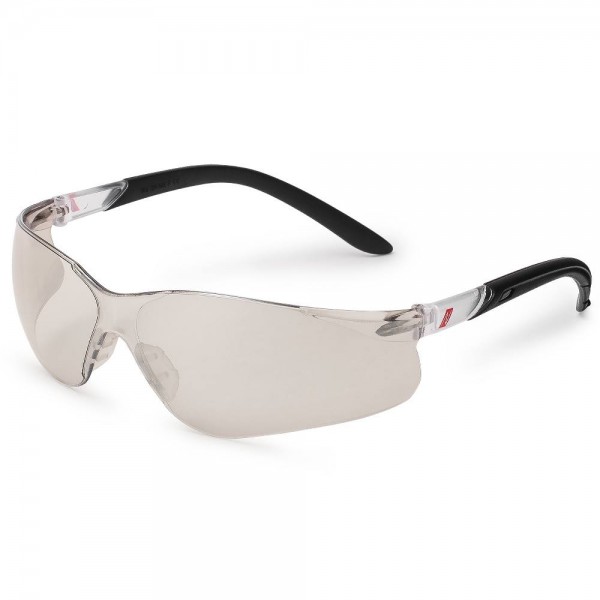 NITRAS VISION PROTECT, Schutzbrille, Tragkörper schwarz / transparent, Sichtscheiben hell, silber ve