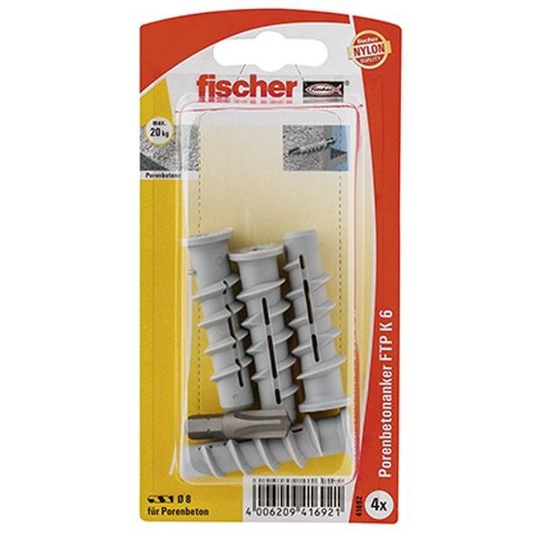 Fischer Turbo Porenbetondübel FTP K 6 K (4), 041692