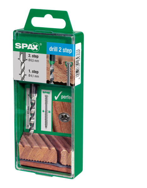 Terrassenbau 5009409873005 drill 2 step SPAX Stufenbohrer mit 2 Bohrstufen von 4,1 und 6,5 mm