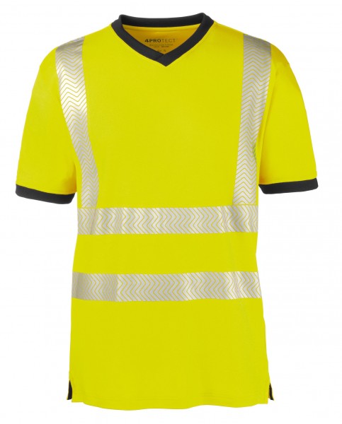 4PROTECT® Warnschutz T-Shirt MIAMI leuchtgelb/grau, 3431