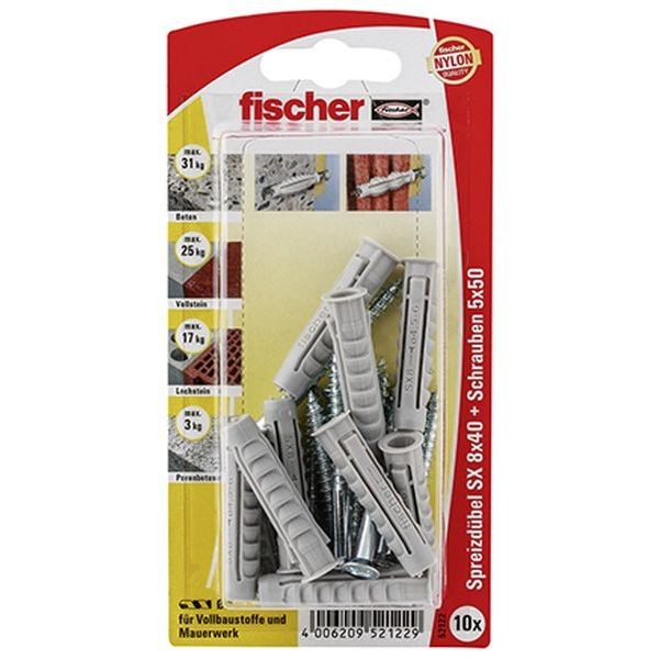Fischer Dübel SX 8x40 GKS K (10), 052122