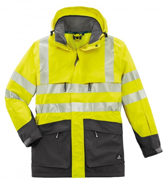 4PROTECT® Warn-Wetterschutz-Jacke TAMPA leuchtgelb/grau, 3415