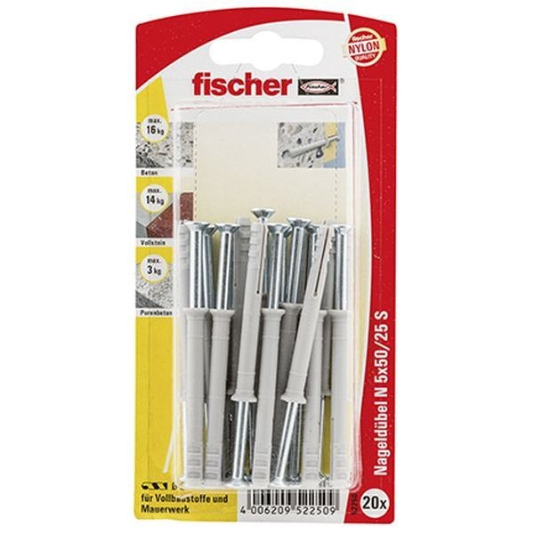 Fischer Nageldübel N 5x50/30 S K (20), 052250