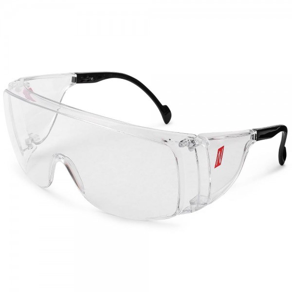 NITRAS VISION PROTECT OTG, Schutzbrille, Tragkörper schwarz / transparent, Sichtscheiben klar, EN 16
