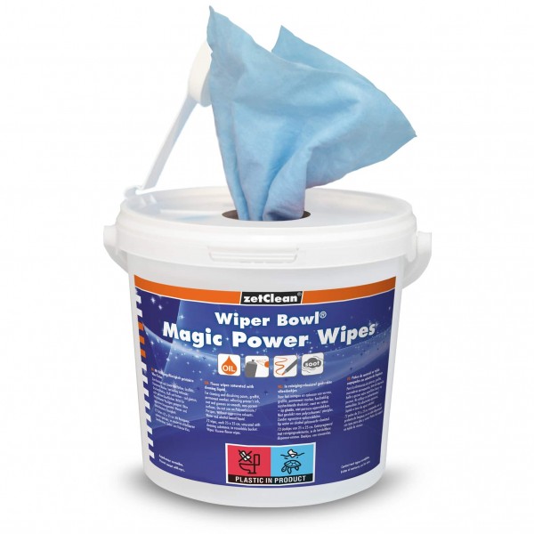 zetClean® Wiper Bowl® Magic Power Wipes (Spendereimer) 72 Tücher, 50134-000