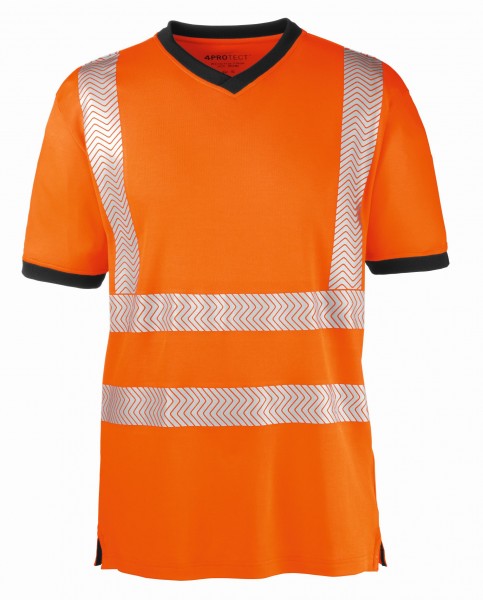 4PROTECT® Warnschutz T-Shirt MIAMI leuchtorange/grau, 3430
