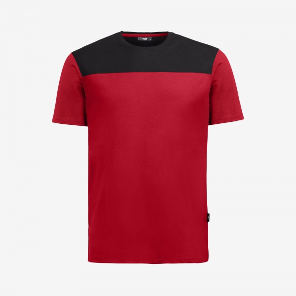 FHB KNUT T-Shirt Herren, rot-schwarz, 822200-3320