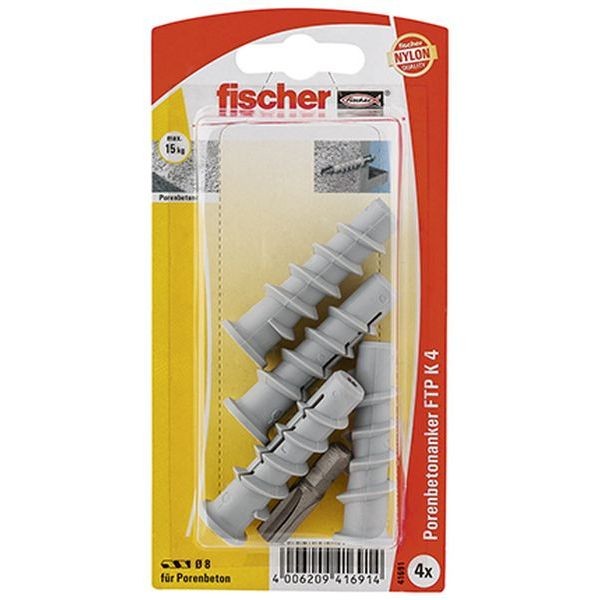 Fischer Turbo Porenbetondübel FTP K 4 K (4), 041691