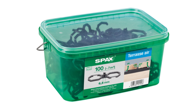 SPAX® Air 6,5 Abstandhalter für Dielen von Holzterrassen, 100 Stück - 5009422565009