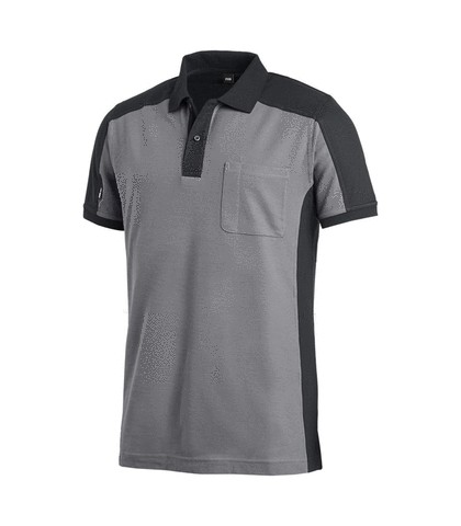 FHB Polo-Shirt KONRAD 91490 1120-grau-schwarz
