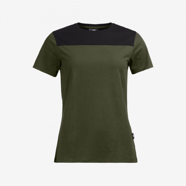 FHB KIRA T-Shirt Damen, oliv-schwarz, 822210-1520