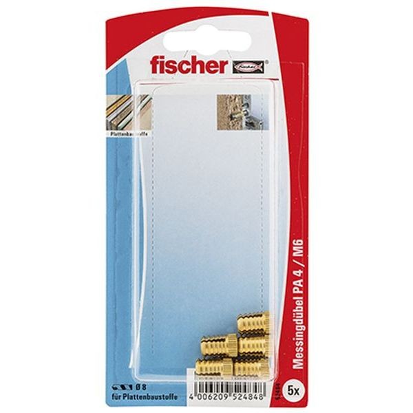 Fischer Messingdübel PA 4 M6/13,5 K (5), 052484